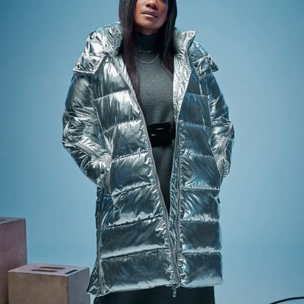 NOIZE Silver metallic down jacket